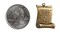 Raw Brass United States Patriotic Charms - Set of Four - B-C17
